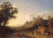 Jacob Philipp Hackert Landschaft mit Tempelruinen auf Sizilien oil painting artist